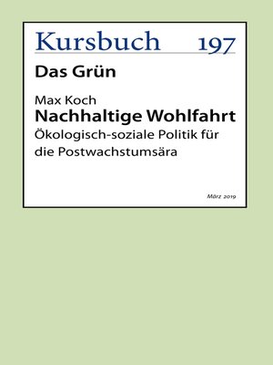 cover image of Nachhaltige Wohlfahrt